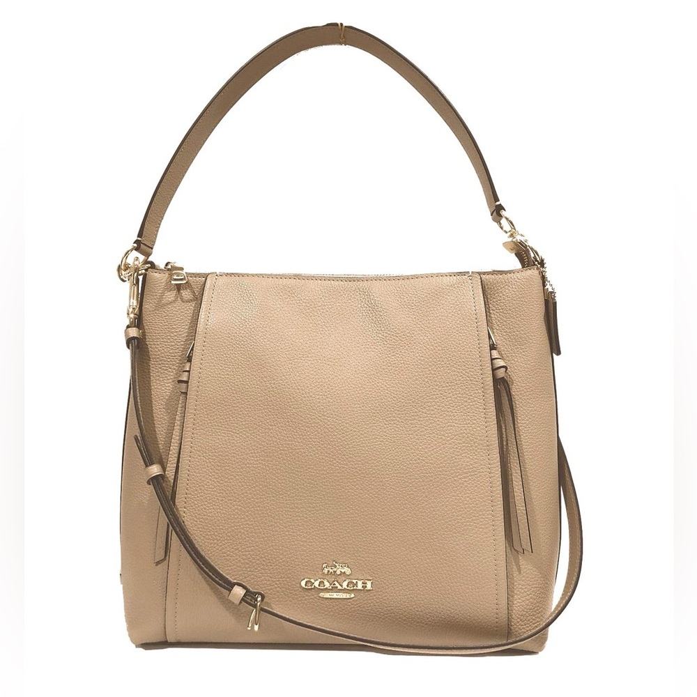 Coach Marlon Shoulder/Crossbody Bag, Light Tan/Gold